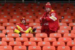 KANSAS CITY, MO - JANUARY 09:  Fans of the Kansas City Chiefs sit in the stands after the Baltimore Ravens defeated the Chiefs 30-7 in the 2011 AFC wild card playoff game at Arrowhead Stadium on January 9, 2011 in Kansas City, Missouri.  (Photo by Doug Pensinger/Getty Images)