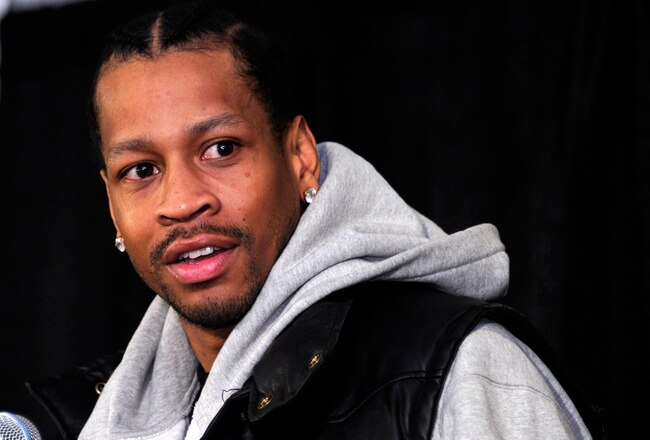 LAS VEGAS, NV - OCTOBER 26:  Basketball player Allen Iverson speaks during a news conference at the Thomas & Mack Center to announce the Las Vegas Superstar Challenge October 26, 2011 in Las Vegas, Nevada. The three-game tournament will take place at the Thomas & Mack Center on November 12 and 13, 2011, and will feature four teams made up of NBA players, former NBA players and rookies. Iverson will serve as a captain for one of the teams.  (Photo by Ethan Miller/Getty Images)