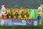 L'VIV, UKRAINE - NOVEMBER 15:  The Ukraine team line up before the kick off during the International Friendly match between Ukraine and Austria at the Lviv Arena on November 15, 2011 in L'viv, Ukraine.  (Photo by Richard Heathcote/Getty Images)