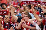 LANDOVER, MD - MAY 30: USA fans cheer during their game against Brazil during an International friendly game at FedExField on May 30, 2012 in Landover, Maryland.  (Photo by Rob Carr/Getty Images)