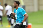 CHARLOTTE, NC - MAY 12: Jared Green #9 returns a kick-off at Carolina Panthers Rookie Camp on May 12, 2012 in Charlotte, North Carolina.  (Photo by Brian A. Westerholt/Getty Images)