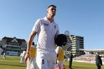 NOTTINGHAM, ENGLAND - MAY 26:  Kevin Pietersen of England leaves the field at the end of day two of the second Test match between England and the West Indies at Trent Bridge on May 26, 2012 in Nottingham, England.  (Photo by Gareth Copley/Getty Images)