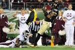NASHVILLE, TN - DECEMBER 30:  Merrill Noel #7 of the Wake Forest Demon Deacons intercepts a pass intended for Chris Smith #8 of the Mississippi State Bulldogs during play at the Franklin American Mortgage Music City Bowl at LP Field on December 30, 2011 in Nashville, Tennessee. Mississippi State won 23-17.  (Photo by Grant Halverson/Getty Images)