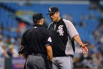 ST. PETERSBURG, FL - MAY 30: Manager Robin Ventura of the Chicago White Sox argues with umpire Mark Wegner about the ejection of pitcher Jose Quintana during play against the Tampa Bay Rays May 30, 2012  at Tropicana Field in St. Petersburg, Florida.  (Photo by Al Messerschmidt/Getty Images)