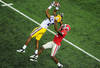 ATLANTA, GA - DECEMBER 3: Tharold Simon #24 of the LSU Tigers intercepts a pass against Tavarres King #12 of the Georgia Bulldogs during the SEC Championship Game at the Georgia Dome on December 3, 2011 in Atlanta, Georgia. Photo by Scott Cunningham/Getty Images)