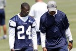 IRVING, TX - MAY 5:  Morris Claiborne #24 of the Dallas Cowboys attends rookie mini camp on May 5, 2012 at the Valley Ranch Complex in Irving, Texas. Claiborne is sidelined with a wrist injury. (Photo by Layne Murdoch/Getty Images)
