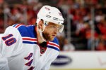 NEWARK, NJ - MAY 21:  Marian Gaborik #10 of the New York Rangers looks on in Game Four of the Eastern Conference Final during the 2012 NHL Stanley Cup Playoffs at the Prudential Center on May 21, 2012 in Newark, New Jersey.  (Photo by Bruce Bennett/Getty Images)