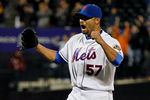 NEW YORK, NY - JUNE 01:  Johan Santana #57 of the New York Mets celebrates after pitching a no hitter against the St. Louis Cardinals at CitiField on June 1, 2012 in the Flushing neighborhood of the Queens borough of New York City. Johan Santana pitches the first no hitter in Mets history. Mets defeated the Cardinals 8-0.  (Photo by Mike Stobe/Getty Images)