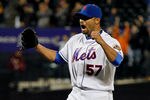 NEW YORK, NY - JUNE 01:  Johan Santana #57 of the New York Mets celebrates after pitching a no hitter against the St. Louis Cardinals at CitiField on June 1, 2012 in the Flushing neighborhood of the Queens borough of New York City. Johan Santana pitches the first no hitter in Mets history. Mets defeated the Cardinals 8-0.  (Photo by Mike Stobe/Getty Images)