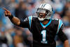 CHARLOTTE, NC - DECEMBER 24:  Cam Newton #1 of the Carolina Panthers celebrates after his team scored a touchdown during their game against the Tampa Bay Buccaneers at Bank of America Stadium on December 24, 2011 in Charlotte, North Carolina.  (Photo by Streeter Lecka/Getty Images)