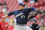 CINCINNATI - MAY 18:  Trevor Hoffman #51 of the Milwaukee Brewers throws a pitch in the 9th inning during the game against the Cincinnati Reds at Great American Ball Park on May 18, 2010 in Cincinnati, Ohio. The Reds won 5-4.  (Photo by Andy Lyons/Getty Images)