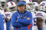 FOXBORO, MA - JANUARY 1:  Chan Gailey, coach of the Buffalo Bills paces the sidelines during a game with the New England Patriots in the second half at Gillette Stadium on January 1, 2012 in Foxboro, Massachusetts. (Photo by Jim Rogash/Getty Images)