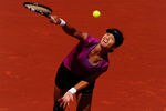 PARIS, FRANCE - JUNE 02:  Na Li of China serves in her women's singles third round match against Christina Mchale of USA during day 7 of the French Open at Roland Garros on June 2, 2012 in Paris, France.  (Photo by Mike Hewitt/Getty Images)