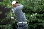 DUBLIN, OH - JUNE 02:  Tiger Woods hits his tee shot on the par 4 13th hole during the third round of the Memorial Tournament presented by Nationwide Insurance at Muirfield Village Golf Club on June 2, 2012 in Dublin, Ohio.  (Photo by Andy Lyons/Getty Images)