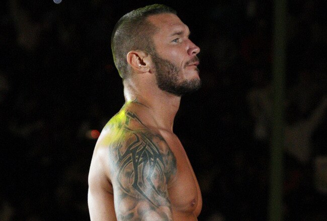 DURBAN, SOUTH AFRICA - JULY 08:  World Heavyweight Champion Randy Orton during the WWE Smackdown Live Tour at Westridge Park Tennis Stadium on July 08, 2011 in Durban, South Africa.  (Photo by Steve Haag/Gallo Images/Getty Images)