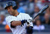 NEW YORK, NY - SEPTEMBER 15:  Derek Jeter #2 of the New York Yankees watches the ball in the first inning against the Tampa Bay Rays on September 15, 2012 at Yankee Stadium in the Bronx borough of New York City.  (Photo by Elsa/Getty Images)