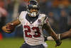 CHICAGO, IL - NOVEMBER 11:  Arian Foster #23 of the Houston Texans breaks away from Israel Idonije #71 of the Chicago Bears at Soldier Field on November 11, 2012 in Chicago, Illinois. The Texans defeated the Bears 13-6.  (Photo by Jonathan Daniel/Getty Images)