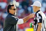 SAN FRANCISCO, CA - NOVEMBER 11:  Head coach Jeff Fisher of the St. Louis Rams talks with referee Clete Blakeman #34 during a game against the San Francisco 49ers in the second quarter on November 11, 2012 at Candlestick Park in San Francisco, California.  The teams tied 24-24 in overtime.  (Photo by Brian Bahr/Getty Images)