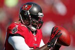 TAMPA, FL - NOVEMBER 25:  Running back LeGarrette Blount #27 of the Tampa Bay Buccaneers warms up against the Atlanta Falcons just before the start of the game at Raymond James Stadium on November 25, 2012 in Tampa, Florida.  (Photo by J. Meric/Getty Images)