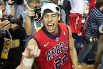 Mar 17, 2013; Nashville, TN, USA; Mississippi Rebels guard Marshall Henderson (22) celebrates after the championship game of the SEC tournament at Bridgestone Arena. Mississippi won 66-63. Mandatory Credit: Joshua Lindsey-USA TODAY Sports