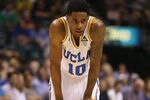 LAS VEGAS, NV - MARCH 16:  Larry Drew II #10 of the UCLA Bruins looks on during the Pac-12 Championship game against the Oregon Ducks at the MGM Grand Garden Arena on March 16, 2013 in Las Vegas, Nevada.  (Photo by Jeff Gross/Getty Images)