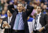 PHILADELPHIA, PA - MARCH 24:   Head coach Andy Enfield of the Florida Gulf Coast Eagles smiles in the second half while taking on the San Diego State Aztecs during the third round of the 2013 NCAA Men's Basketball Tournament at Wells Fargo Center on March 24, 2013 in Philadelphia, Pennsylvania. (Photo by Rob Carr/Getty Images)