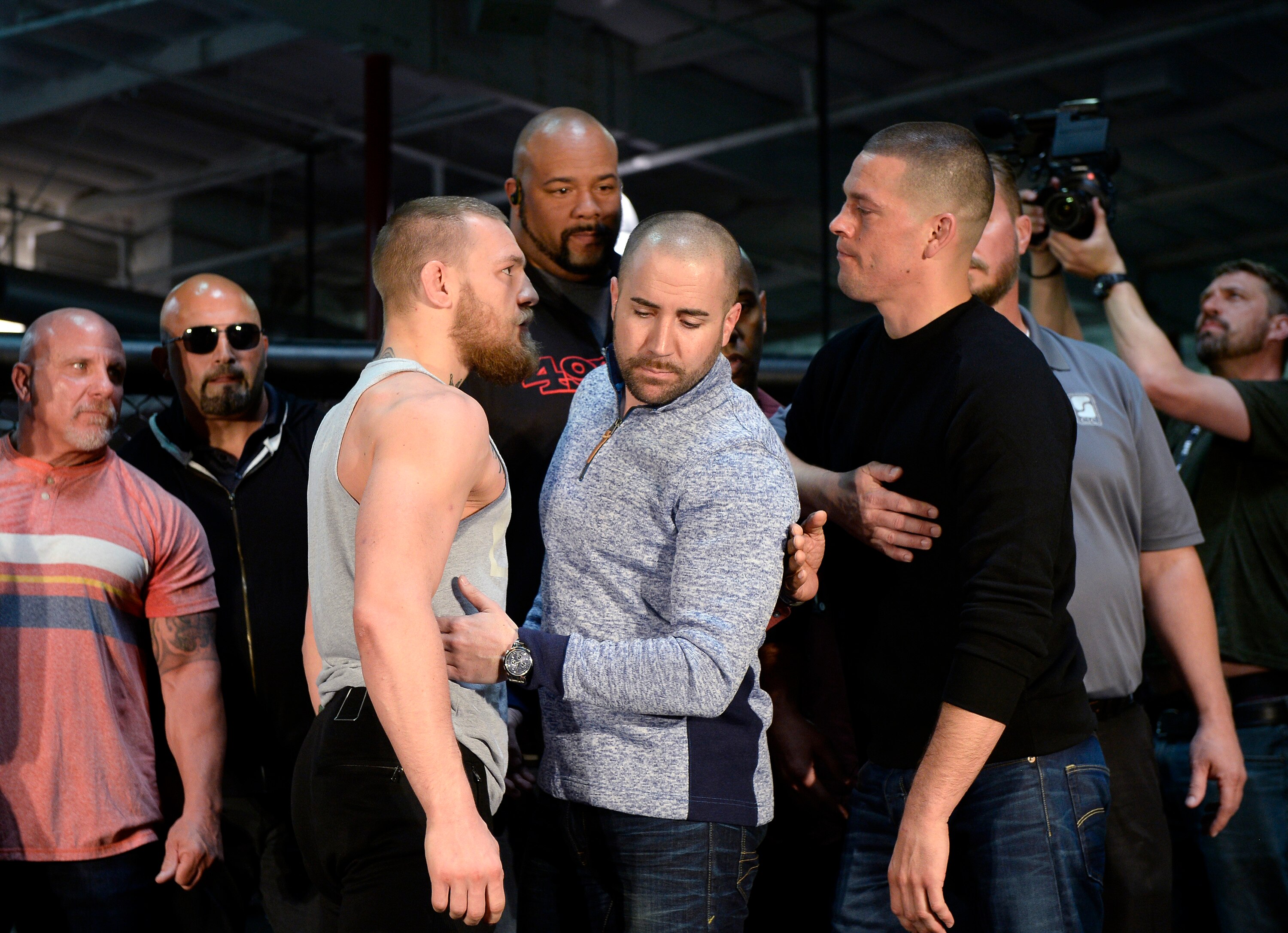 Torrance Ca February 24 Ufc Featherweight Champion Conor Mcgregor L And Lightweight Contend Conor Mcgregor Conor Mcgregor Latest Conor Mcgregor Nate Diaz