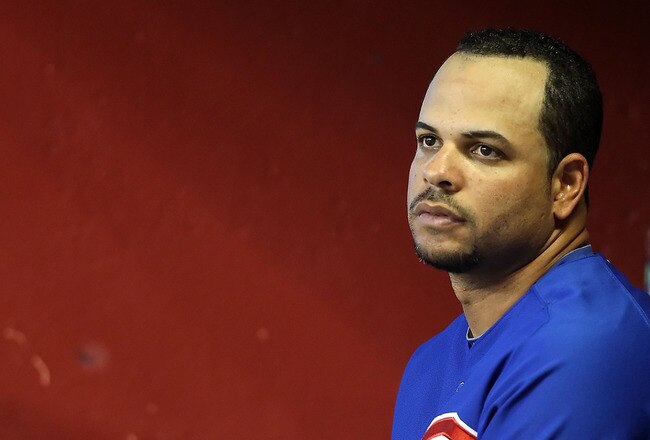PHOENIX - JULY 05:  Aramis Ramirez #16 of the Chicago Cubs sits in the dugout during the Major League Baseball game against the Arizona Diamondbacks at Chase Field on July 5, 2010 in Phoenix, Arizona.  (Photo by Christian Petersen/Getty Images)