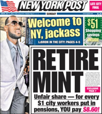 The 10 Funniest NY Post Sports Headlines