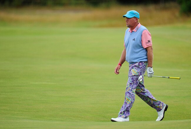 ST ANDREWS, SCOTLAND - JULY 15:  John Daly of the USA during the first round of the 139th Open Championship on the Old Course, St Andrews on July 15, 2010 in St Andrews, Scotland.  (Photo by Stuart Franklin/Getty Images)