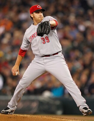 SEATTLE - JUNE 20:  Starting pitcher Aaron Harang #39 of the Cincinnati Reds pitches against the Seattle Mariners on June 20, 2010 at Safeco Field in Seattle, Washington. The Mariners defeated the Reds 1-0. (Photo by Otto Greule Jr/Getty Images)