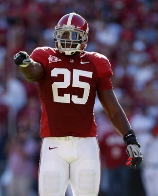 TUSCALOOSA, AL - NOVEMBER 07:  Rolando McClain #25 of the Alabama Crimson Tide against the Louisiana State University Tigers at Bryant-Denny Stadium on November 7, 2009 in Tuscaloosa, Alabama.  (Photo by Kevin C. Cox/Getty Images)