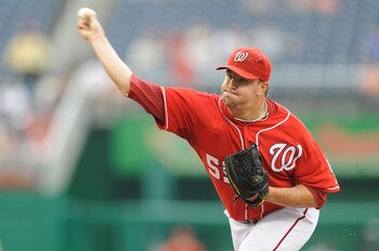 WASHINGTON - JULY 29:  Matt Capps #55 of the Washington Nationals pitches against the Atlanta Braves at Nationals Park on July 29, 2010 in Washington, DC.  (Photo by Greg Fiume/Getty Images)