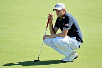 KOHLER, WI - AUGUST 15:  Nick Watney waits on the eighth green during the final round of the 92nd PGA Championship on the Straits Course at Whistling Straits on August 15, 2010 in Kohler, Wisconsin.  (Photo by Andy Lyons/Getty Images)