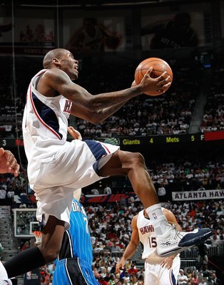 ATLANTA - MAY 08:  Jamal Crawford #11 of the Atlanta Hawks against the Orlando Magic during Game Three of the Eastern Conference Semifinals during the 2010 NBA Playoffs at Philips Arena on May 8, 2010 in Atlanta, Georgia.  NOTE TO USER: User expressly ack