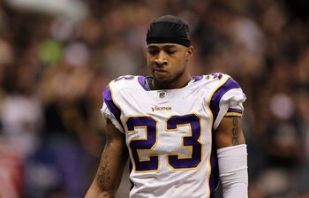 NEW ORLEANS - JANUARY 24:  Cedric Griffin #23 of  the Minnesota Vikings walks on the field dejected against the New Orleans Saints during the NFC Championship Game at the Louisiana Superdome on January 24, 2010 in New Orleans, Louisiana. The Saints won 31