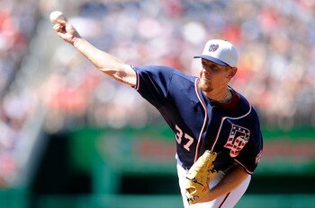 WASHINGTON - JULY 03:  Stephen Strasburg #37 of the Washington Nationals pitches against the New York Mets at Nationals Park on July 3, 2010 in Washington, DC.  (Photo by Greg Fiume/Getty Images)