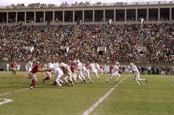 21 Nov 1998:  General view of the game between the Harvard Crimson and the Yale Bulldogs at the Harvard Stadium in Cambridge, Massachusetts. The Bulldogs defeated the Crimson 9-7. Mandatory Credit: M. David Leeds  /Allsport