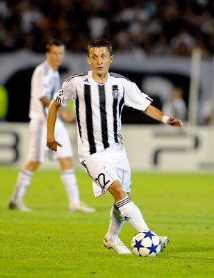 BELGRADE, SERBIA - AUGUST 18:  Sasa Ilic of FK Partizan during the Champions League Play-off match between Partizan and Anderlecht at Partizan Stadium on August 18, 2010 in Belgrade, Serbia.  (Photo by Claudio Villa/Getty Images)