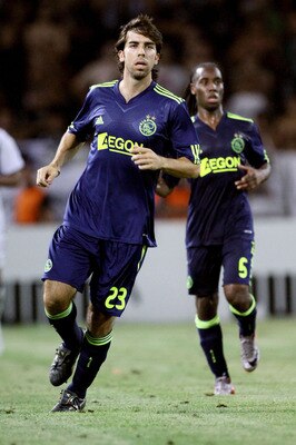 THESSALONIKI, GREECE - AUGUST 04:  Oleguer Presas of Ajax during the Uefa Champions League qualifying match between Paok and Ajax at Toumba Stadium on August 4, 2010 in Thessaloniki, Greece.  (Photo by Getty Images/Getty Images)