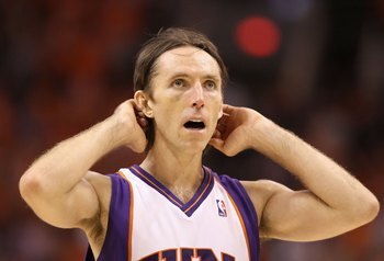 PHOENIX - MAY 23:  Steve Nash #13 of the Phoenix Suns in action during Game Three of the Western Conference finals of the 2010 NBA Playoffs against the Los Angeles Lakers at US Airways Center on May 23, 2010 in Phoenix, Arizona. The Suns defeated the Lake