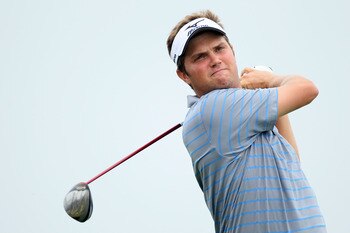 KOHLER, WI - AUGUST 13:  Jeff Overton  watches his tee shot on the 16th hole during the continuation of the first round of the 92nd PGA Championship on the Straits Course at Whistling Straits on August 13, 2010 in Kohler, Wisconsin.  (Photo by Andy Lyons/