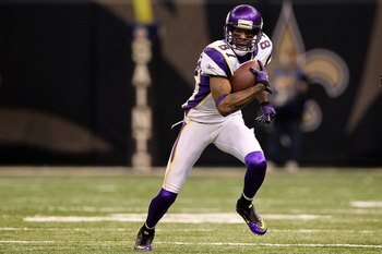 Bernard Berrian was  distant third option at wideout last year, but could find himself number one.