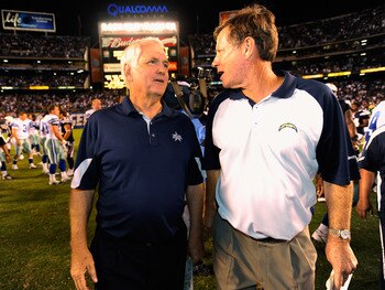 I wonder what they're talking about..."See you in the Super Bowl", perhaps?