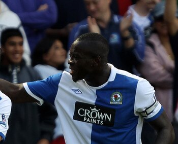 Samba is Blackburn's main centre half, and emergency centre forward.