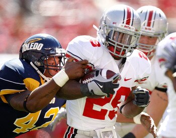 Jordan Hall, #29, who will wear #7 in 2010, is expected to be the main kickoff returner in 2010.