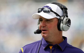 CHAPEL HILL, NC - SEPTEMBER 19:  Head coach Skip Holtz of the East Carolina Pirates watches on against the North Carolina Tar Heels at Kenan Stadium on September 19, 2009 in Chapel Hill, North Carolina.  (Photo by Streeter Lecka/Getty Images)