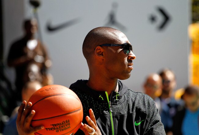 NEW YORK CITY, NY - AUGUST 14:  Kobe Bryant attends the World Basketball Festival at Rucker Park on August 14, 2010 in New York City.  (Photo by Chris Trotman/Getty Images for Nike)