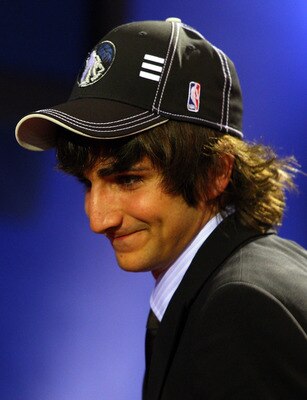 NEW YORK - JUNE 25:  Fifth overall draft pick by the Minnesota Timberwolves,  Ricky Rubio makes his way to the stage during the 2009 NBA Draft at the Wamu Theatre at Madison Square Garden June 25, 2009 in New York City. NOTE TO USER: User expressly acknow
