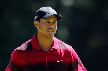 PARAMUS, NJ - AUGUST 29:  Tiger Woods looks on from the fourth green during the final round of The Barclays at the Ridgewood Country Club on August 29, 2010 in Paramus, New Jersey.  (Photo by Hunter Martin/Getty Images)